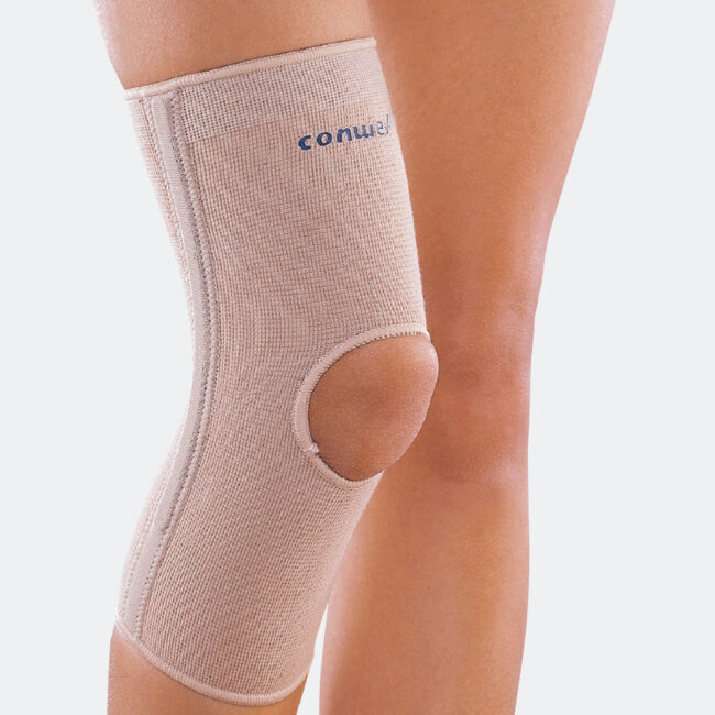 Ginocchiera super elastica stabilizzante con apertura rotulea